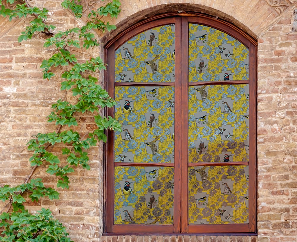 SX-BSFAC-01 Color Bird Safety Film - Ashley Cecil decorative window film โ Arizona House of Film