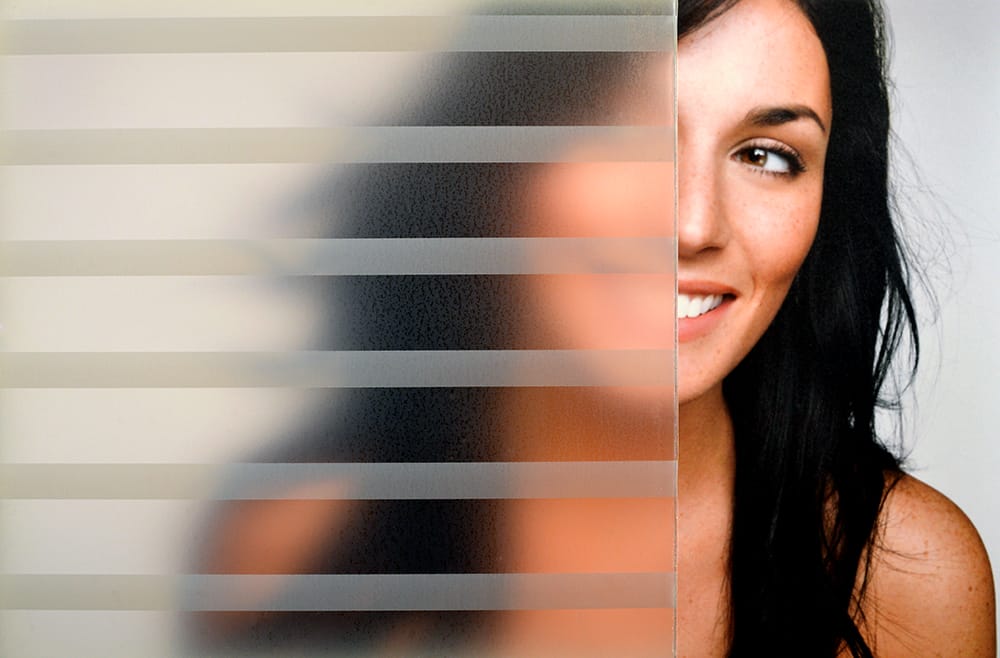 SX-C373 Acid Etch Stripes decorative window film โ Arizona House of Film