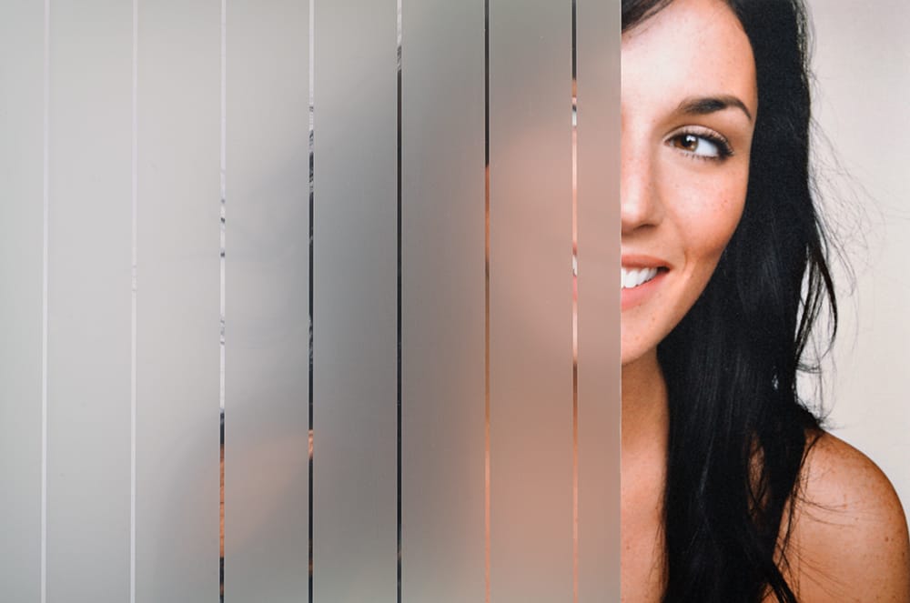 SX-C374 Etched Leise Stripes decorative window film โ Arizona House of Film