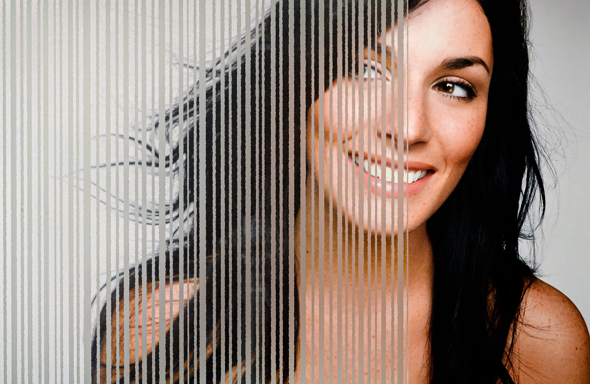SX-C380 Organic Etch Stripes decorative window film โ Arizona House of Film