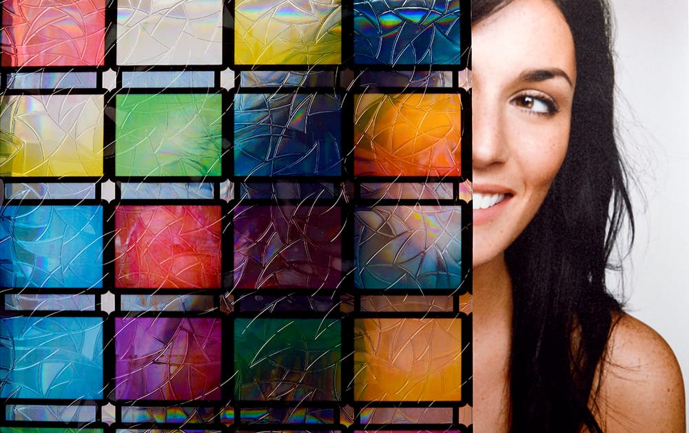 SX-SC573 Stained Glass Atlantis decorative window film โ Arizona House of Film