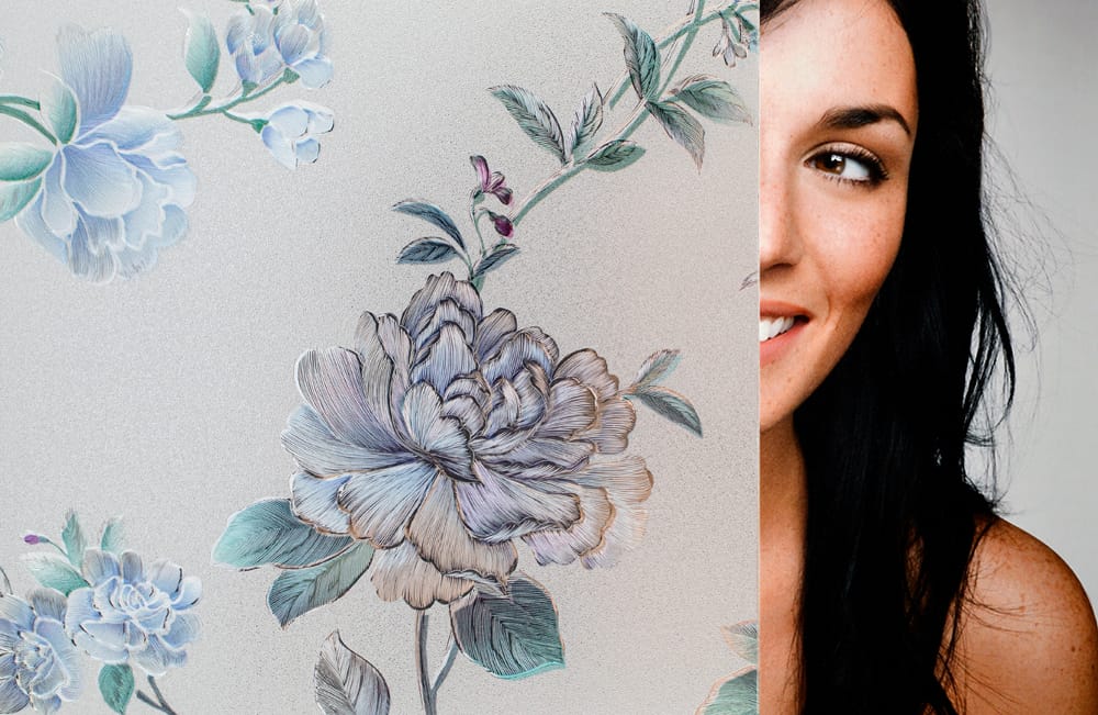 SX-SC586 Blue Rose decorative window film โ Arizona House of Film