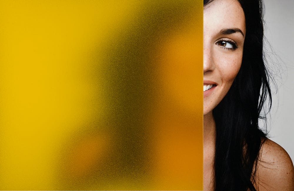 SXB-21 Yellow Sand Blast decorative window film โ Arizona House of Film