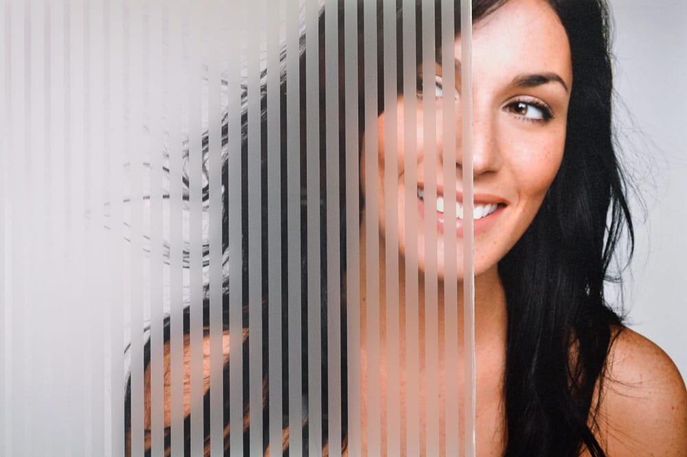 SXC-1418 Frosted Stripes decorative window film โ Arizona House of Film