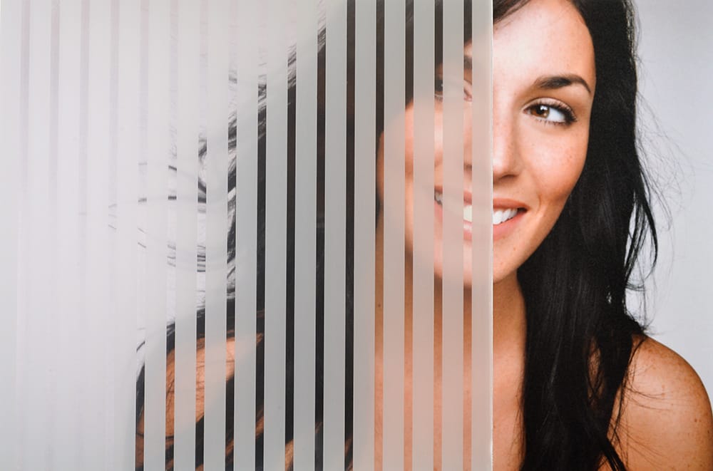 SXC-3511 Frosted Stripes decorative window film โ Arizona House of Film