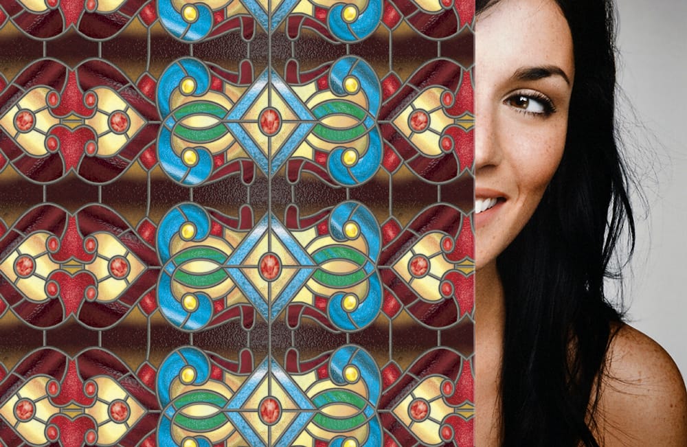 SXEG-1028 Venetian Stained Glass decorative window film โ Arizona House of Film