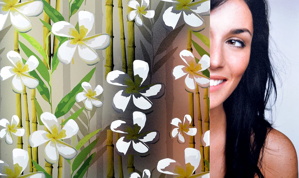 SXEG-4860 Bamboo Flowers decorative window film โ Arizona House of Film