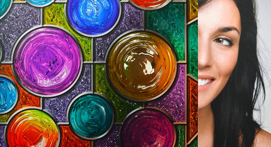 SXEG-4861 Bottled Stained Glass decorative window film โ Arizona House of Film