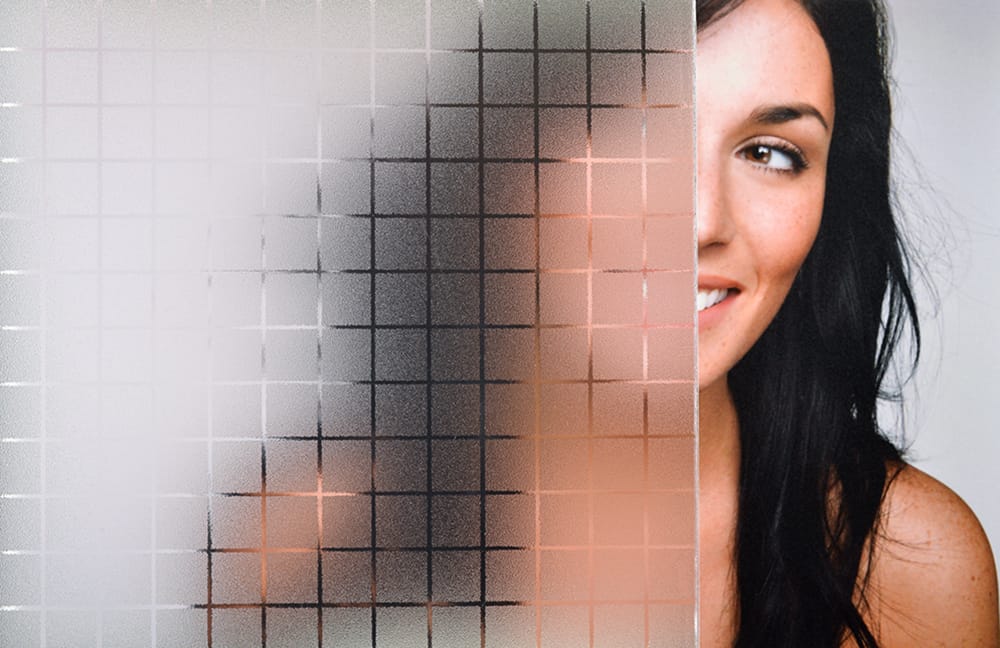 SXG-9118-UG Clear Frosted Squares decorative window film โ Arizona House of Film