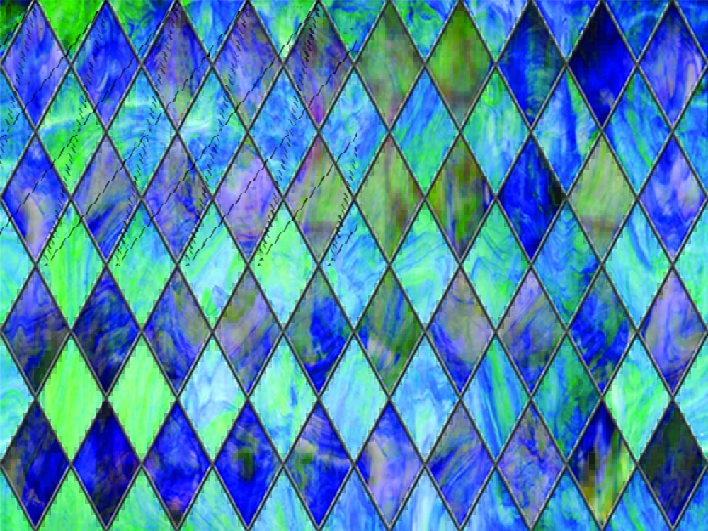 SXRR-9040 Blue Diamond Stained Glass - Opalescent decorative window film โ Arizona House of Film