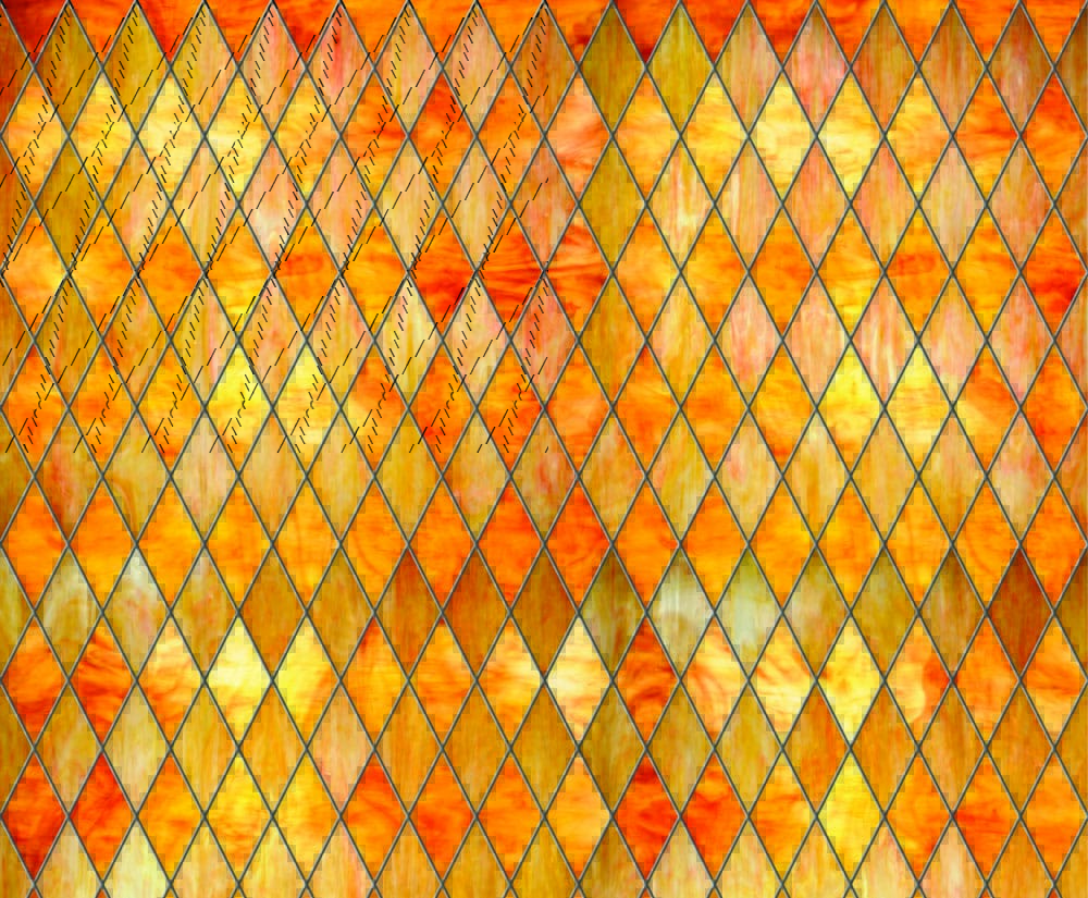 SXRR-9041 Yellow Diamond Stained Glass - Opalescent decorative window film โ Arizona House of Film