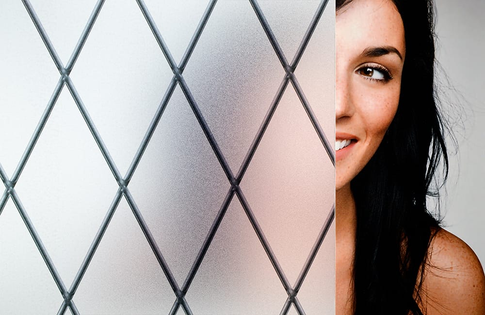 SX-1550-UG Frosted Lattice decorative window film — Arizona House of Film