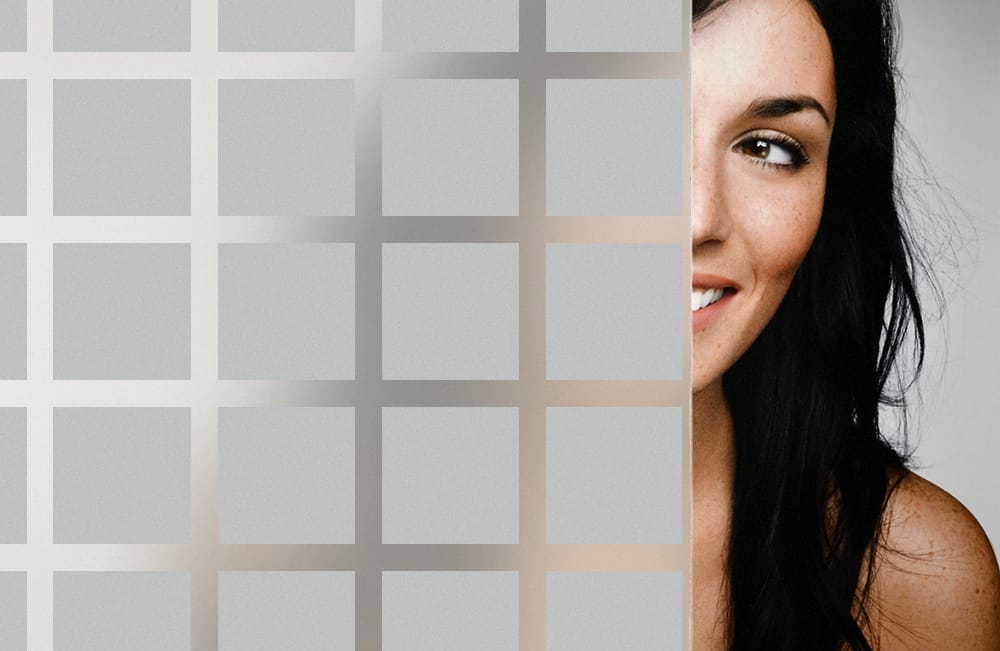 SX-4800 Matte Grey Squares decorative window film — Arizona House of Film