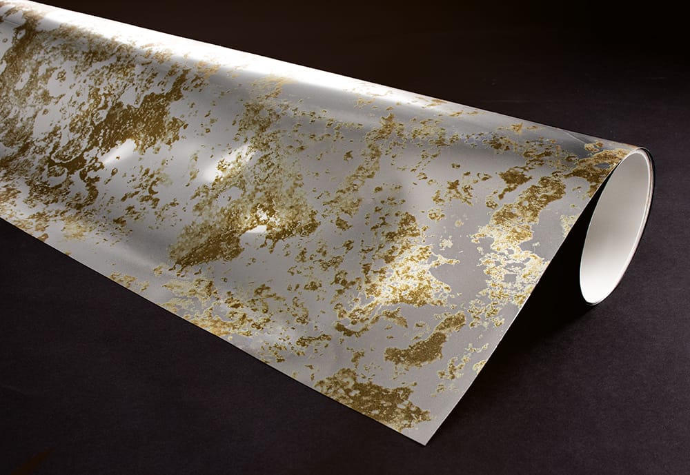 SX-7002 Vintage Gold on Silver Mirror decorative window film — Arizona House of Film