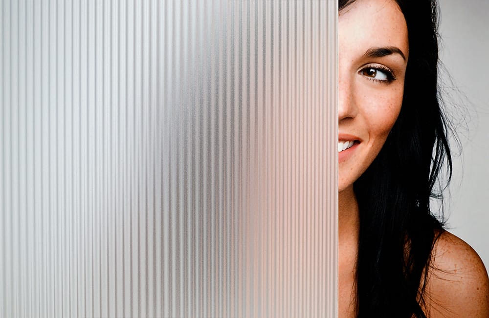 SX-9060 Ribbed Glass Frosted decorative window film — Arizona House of Film