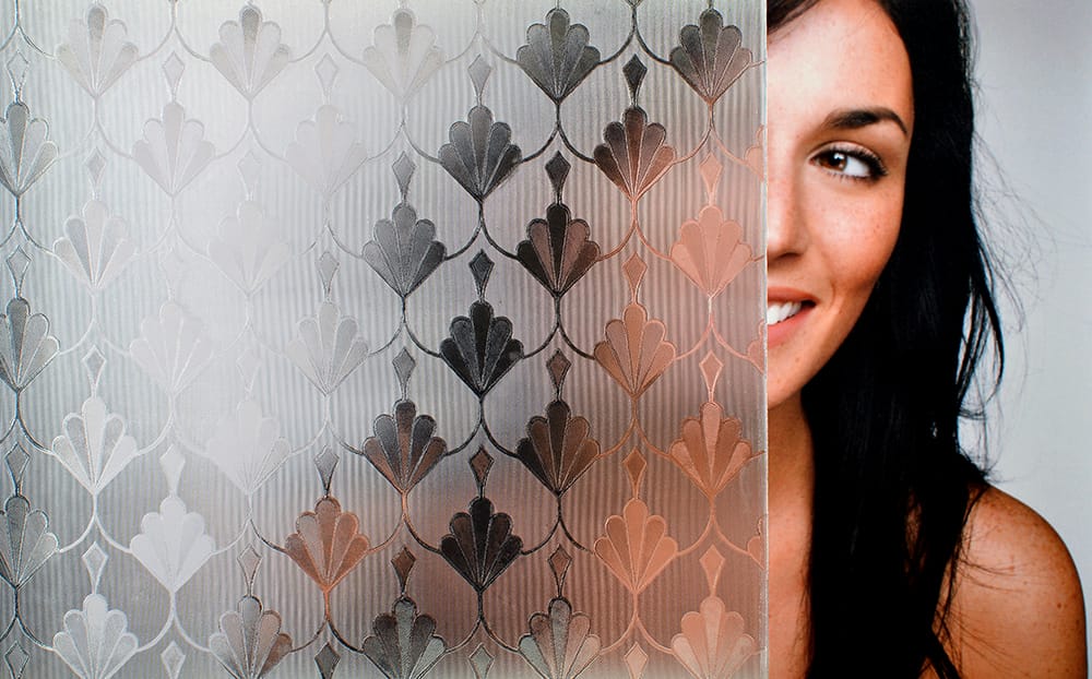 SX-SC038 Clear Fan Tail Static Cling decorative window film — Arizona House of Film