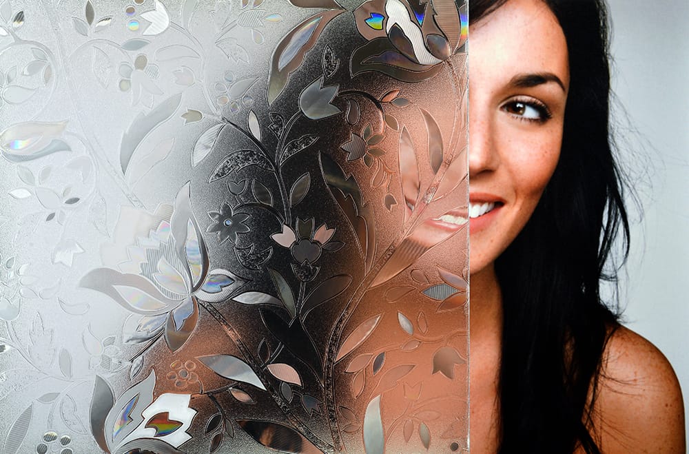 SX-SC307 Flowers Static Cling decorative window film — Arizona House of Film