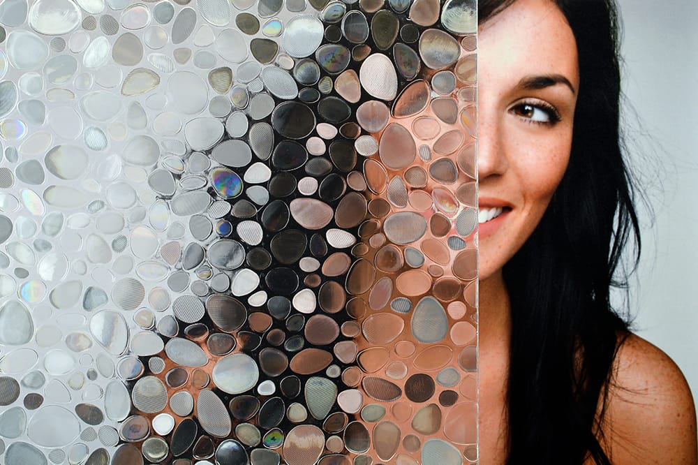 SX-SC543 Stones Static Cling decorative window film — Arizona House of Film