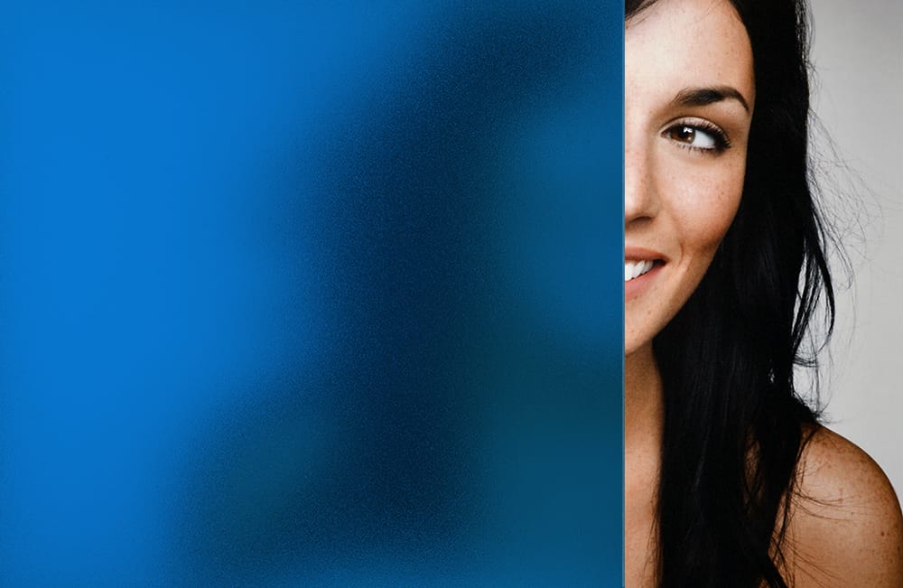 SXB-57 Traffic Blue Sand Blast decorative window film — Arizona House of Film